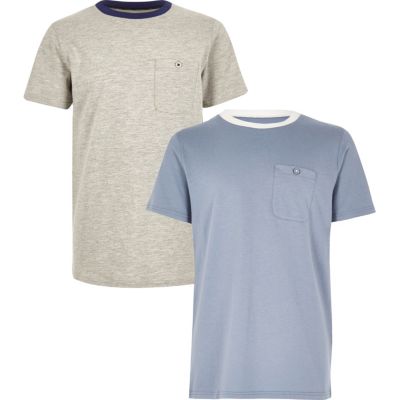 Boys blue and grey T-shirt multipack